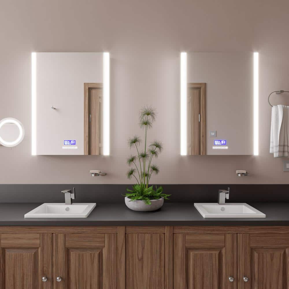 White Ceramic Square Drop-In Bathroom Sink with Overflow