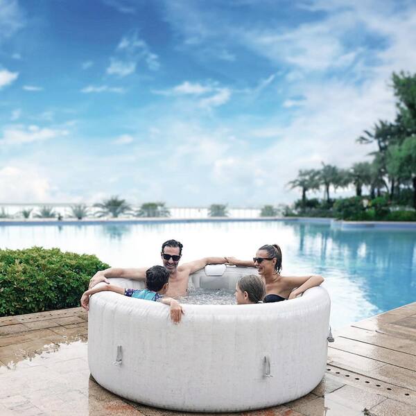 EZLIFE 4 Person, Hot Tub, 100 Aqua Jet, Inflatable Hot Tub With