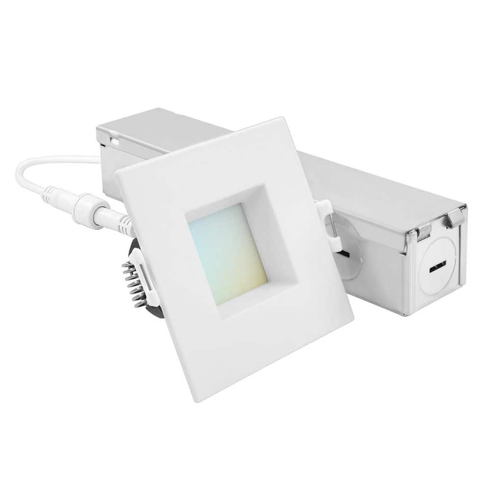 2 in. Square Integrated LED Recessed Light J-Box 8 Watts 5CCT 660 Lumens Dimmable Canless Downlight Wet Rated ETL price history on PriceWatchPro