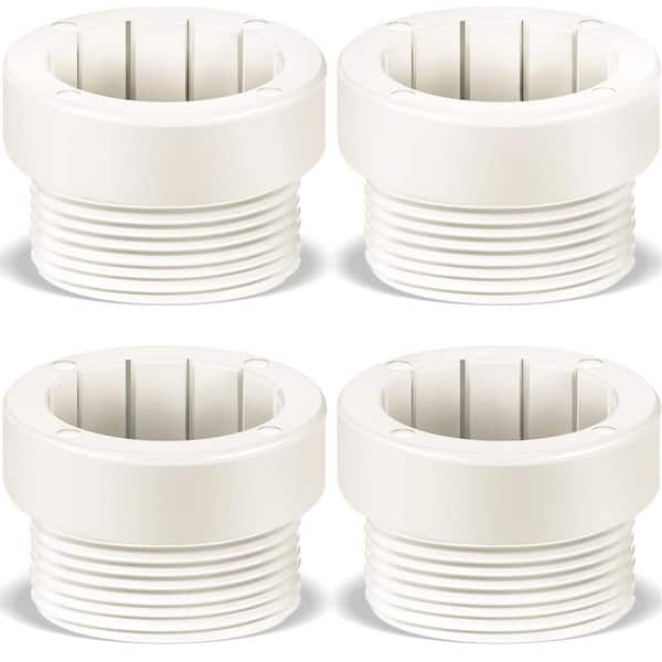 Angel Sar Pool Umbrella Pole Stabilizer Adapter for Outdoor Patio Deck 1 3/4 in. Umbrellas Insert, White (4-Pack)