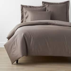 Company Cotton Wrinkle-Free Cinder Twin Sateen Duvet Cover