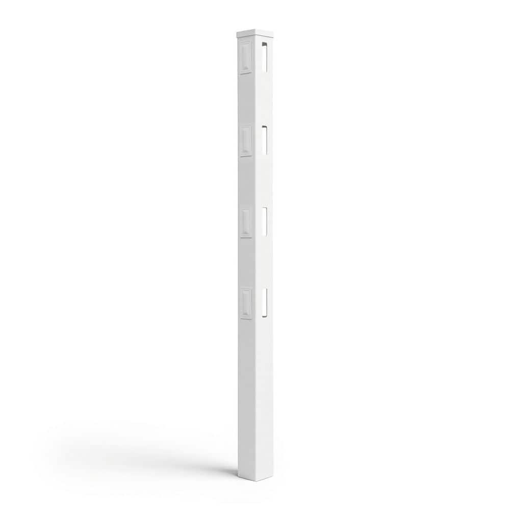 5 in. x 5 in. x 7 ft. White Vinyl Universal Fence Post with Cap and Hole Covers (Single) price history on PriceWatchPro