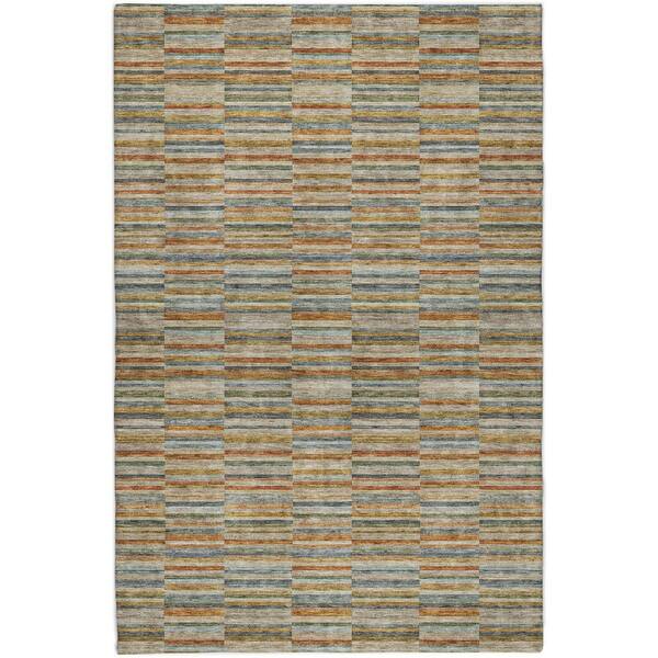 Dream Shag Premium Machine Washable Abstract ADS816 Paprika 5 ft. x 7 ft. 6 in. Area Rug