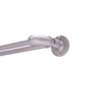 Bronn Industrial Blackout 66 in. - 120 in. Adjustable Double Wrap Around Curtain Rod 3/4 in. Diameter in Polished Pewter