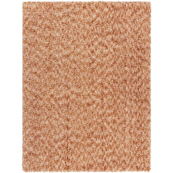 Livabliss Ultra Shag Brown Modern 5 ft. x 7 ft. Indoor Area Rug