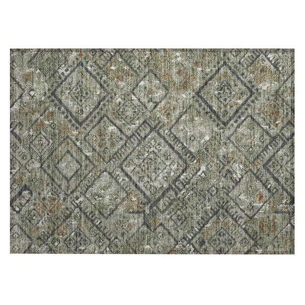 Chantille Machine Washable Indoor/Outdoor Abstract ACN2470 Basil 2 ft. x 3 ft. Area Rug