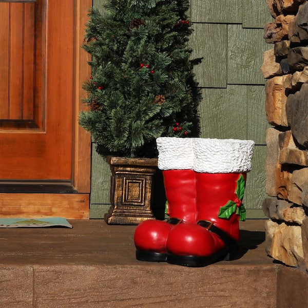 Sunnydaze 13 in. Indoor or Outdoor Polyresin Decoration Santa