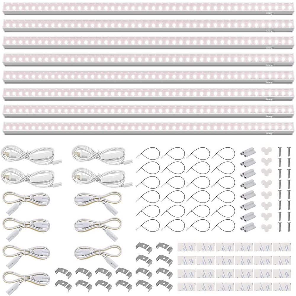 8-Pack 2 ft. Pinkish White 80W (8 x 10W) T5 Grow Lights for Indoor Plants, Full Spectrum LED Grow Light price history on PriceWatchPro