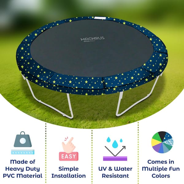 Machrus Upper Bounce 15 FT Round Trampoline Set with Safety