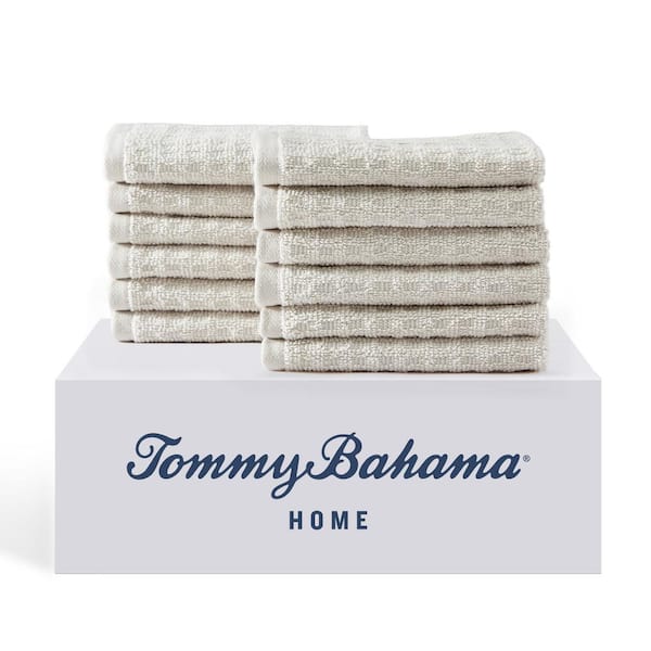 Tommy Bahama Northern Pacific 12-Piece White Cotton Wash Towel Set