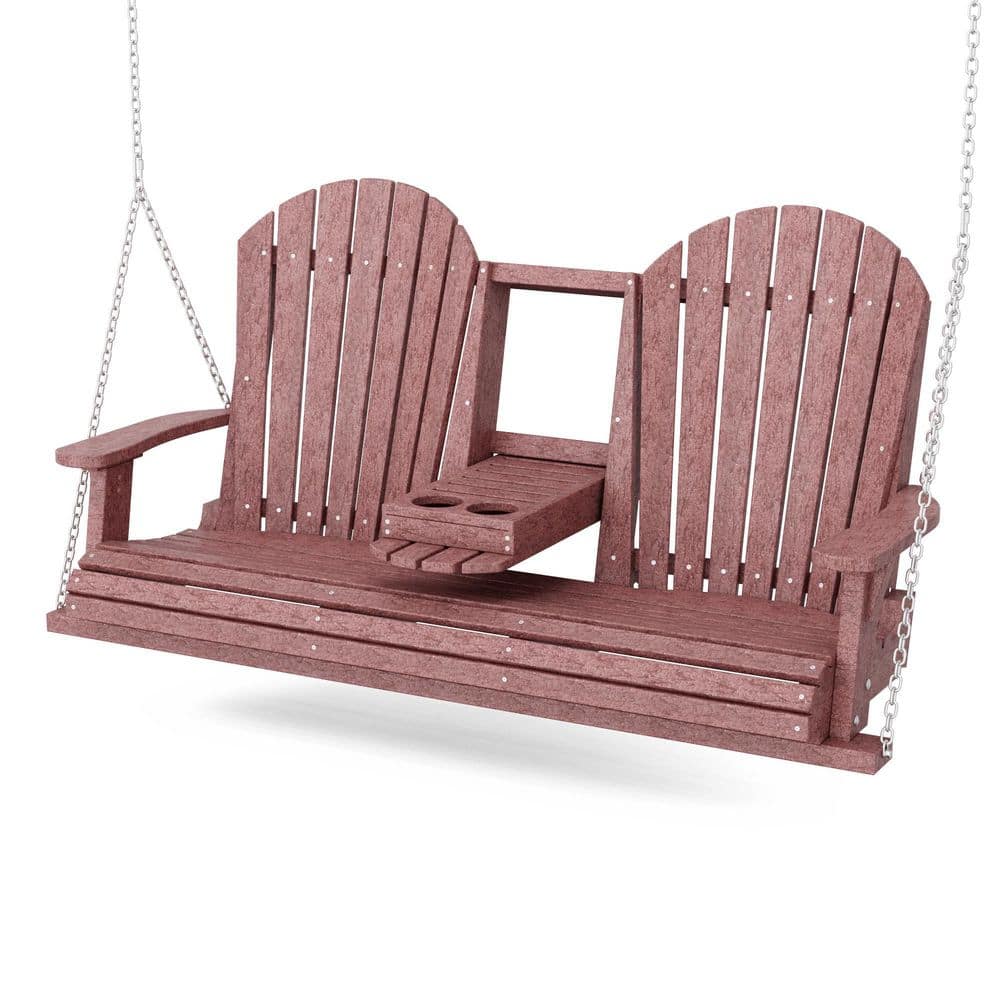 Heritage 2-Person Cherrywood HDPE Plastic Porch Swing with Console price history on PriceWatchPro