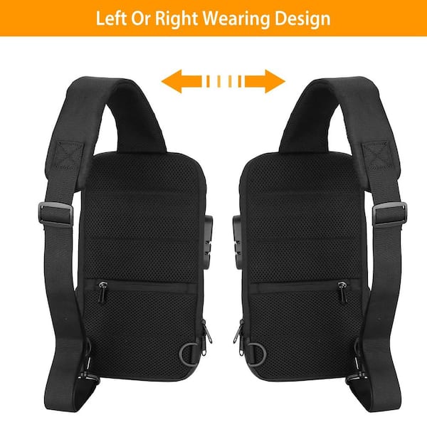 Schkleier Sling Bag USB Anti-theft Laptop Backpack, 13.3 Inch Casual Chest  Shoulder Daypack for Men and Women