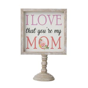 11 .5 in. H Wooden Mother's Day Table Decor
