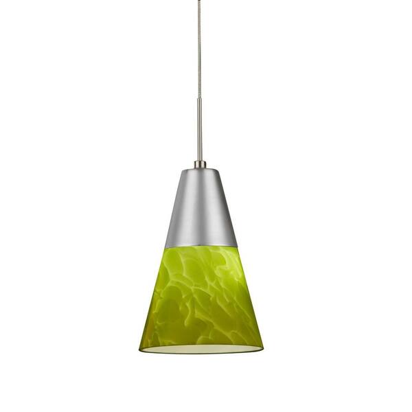 Radionic Hi Tech Orly 1-Light Satin Nickel LED Mini Pendant