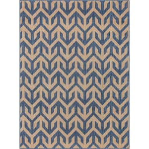 Medusa Atlantis Blue 5 ft. 3 in. x 7 ft. 3 in. Indoor/Outdoor Area Rug