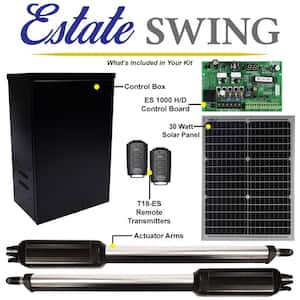 Dual Swing Automatic Gate Opener Kit with 30-Watt Solar Panel E-S 1000D/30W