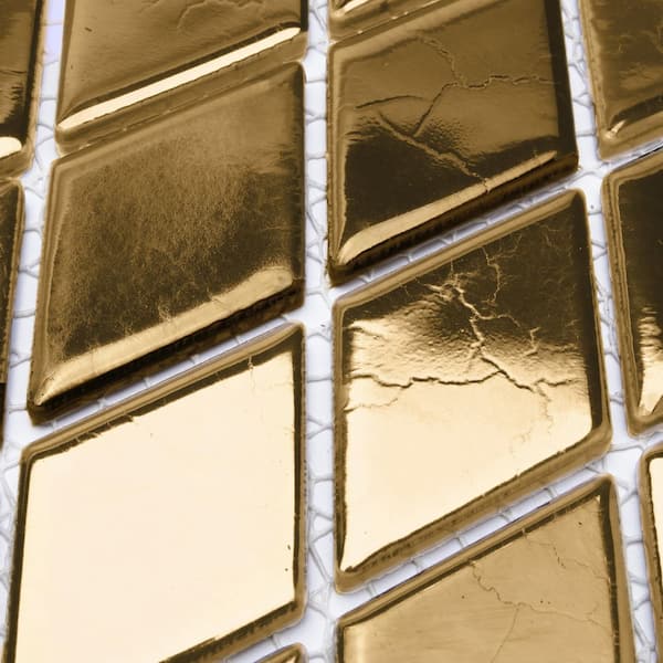 Merola Tile Hudson Kite Gold 10 in. x 12 in. Porcelain Floor and
