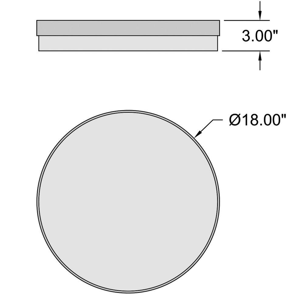 Roma 18'' Brushed Steel and Glass LED Flush Mount