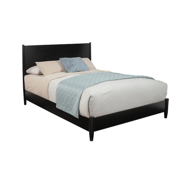 Alpine Furniture Flynn Black Wood Frame California King Platform Bed ...