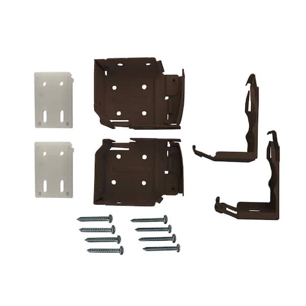 Home Decorators Collection 2.5 in. Cordless Faux Wood Side Mounting Brackets Set in Espresso