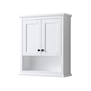 Avery 25 in. W x 9 in. D x 30 in. H Bathroom Storage Wall Cabinet in White