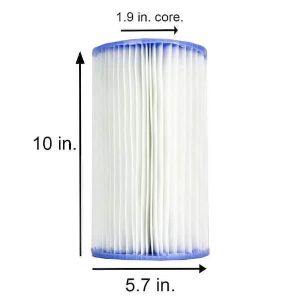 Wall Mount Automatic Pool Surface Skimmer and Filter Cartridge (3-Pack)