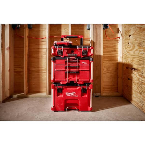 Milwaukee - PACKOUT 22 in. Modular 3-Drawer Multi Drawer Tool Box with Metal Reinforced Corners and 50 lbs. Capacity