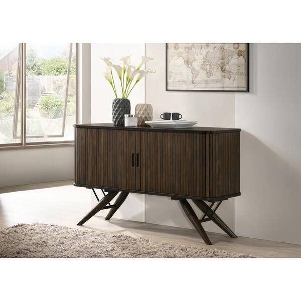 Coaster Home Furnishings Wes Dark Walnut Wood 53.25 in. 2 Door