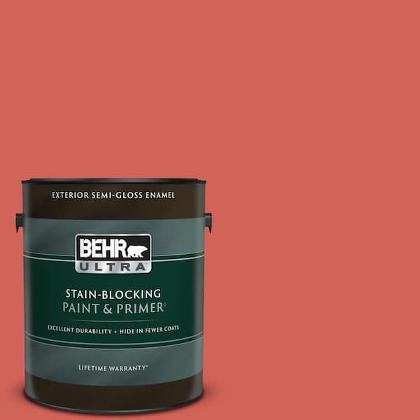 BEHR ULTRA 1 gal. Home Decorators Collection #HDC-MD-05 Desert Coral Semi-Gloss Enamel Exterior Paint & Primer