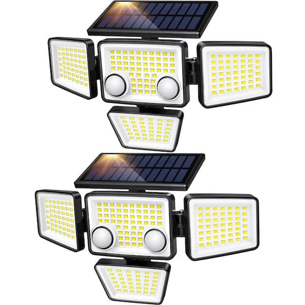 Angel Sar Solar Outdoor Wall Lights with 270° Wide Lighting Angle and ...