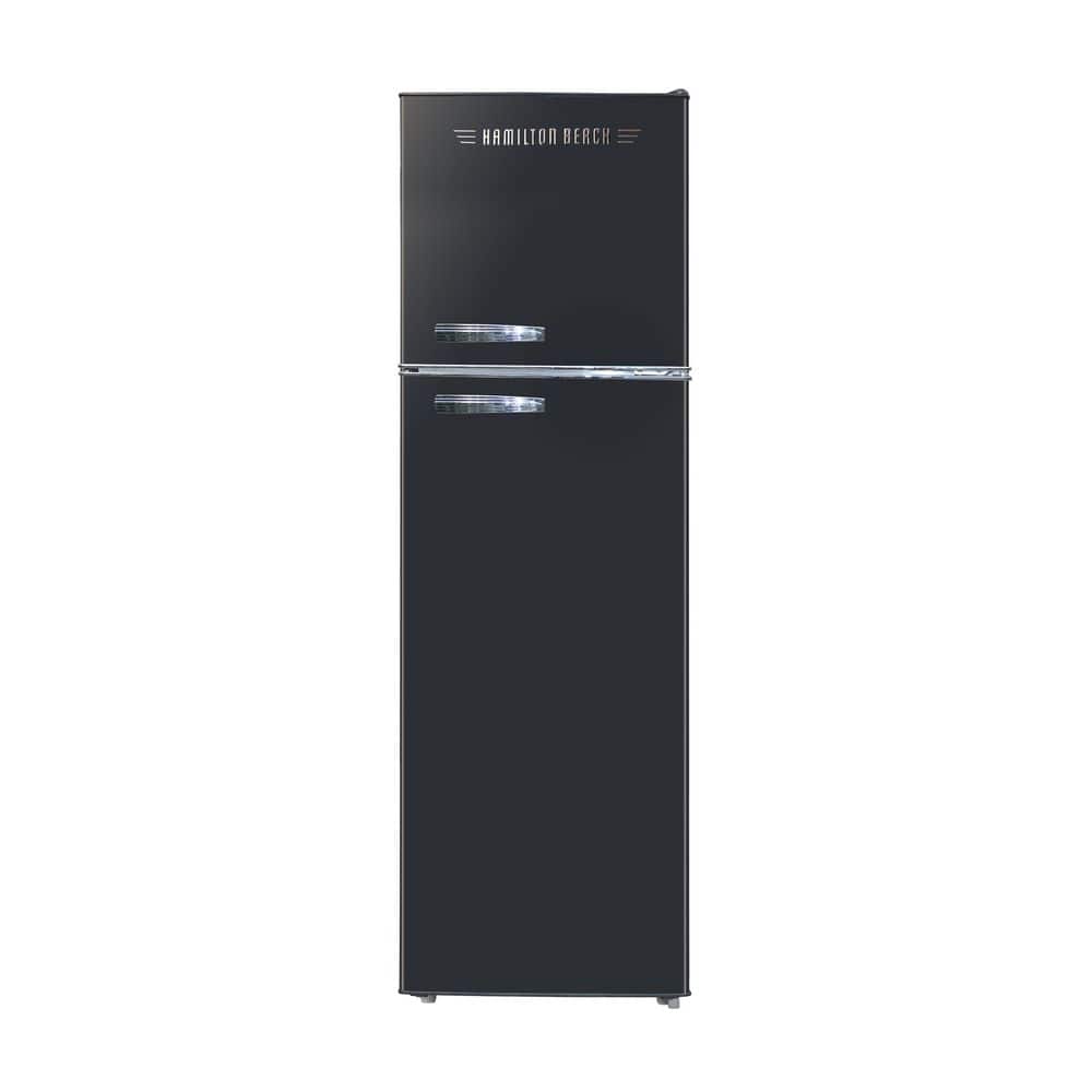 10. Cu. Ft. Retro Refrigerator in Black with Top Freezer