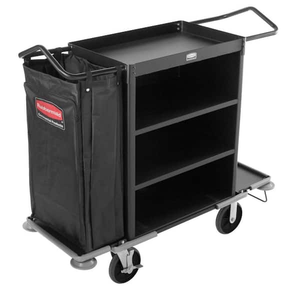 Rubbermaid Commercial Products Executive Series Deluxe 3-Shelf High Capacity Housekeeping Cart