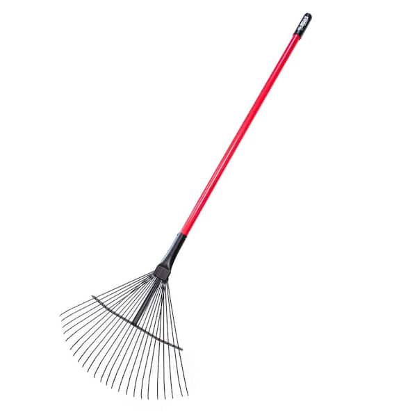 Bully Tools 24-Tine Leaf and Thatching Rake with Fiberglass Handle