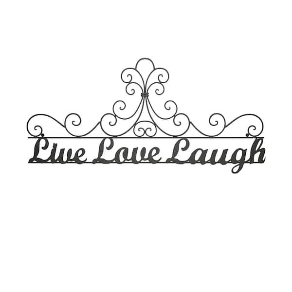 Lavish Home "Live Laugh Love" Metal Cutout Sign