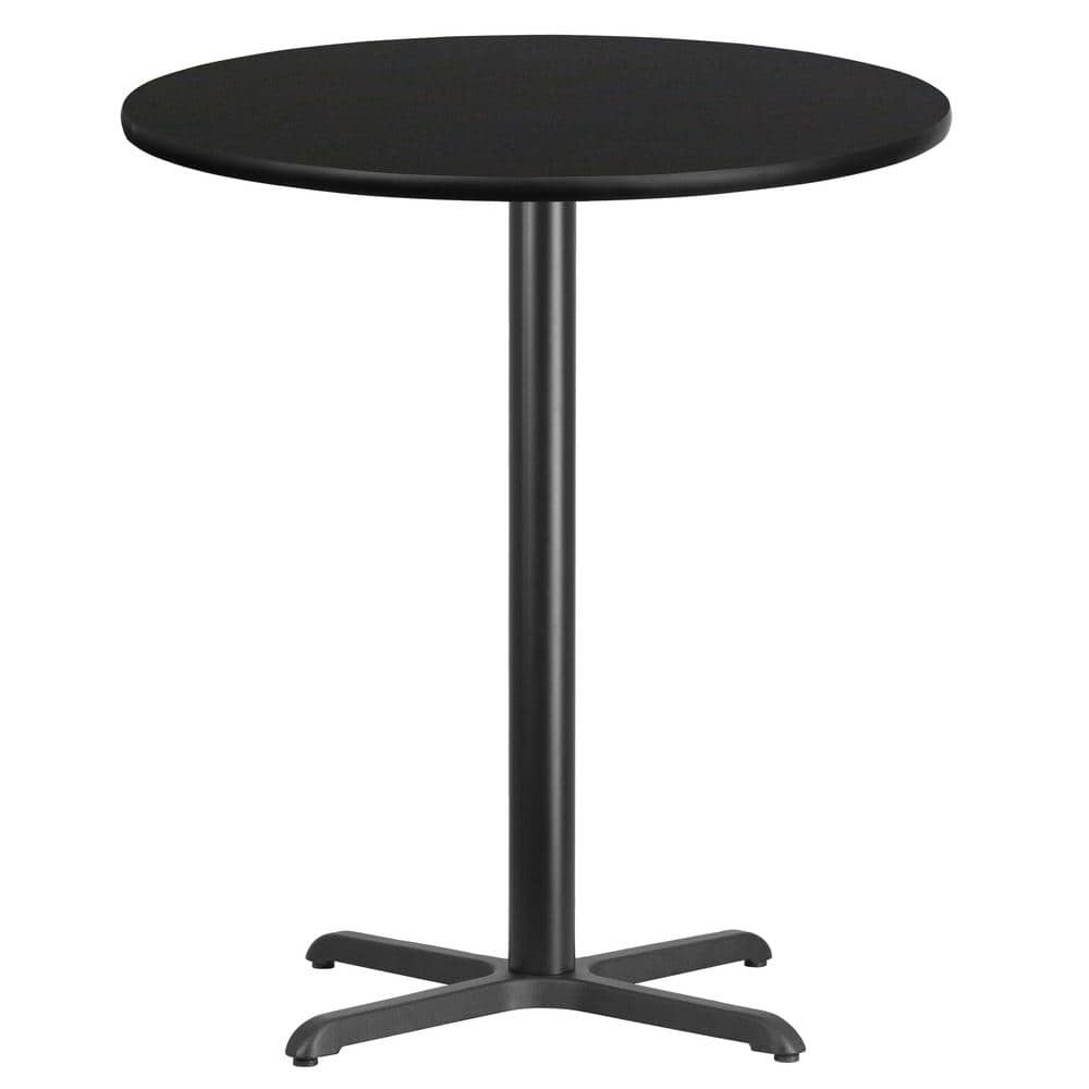 Flash Furniture 36 In. Round Black Laminate Table Top With 30 In. X 30 