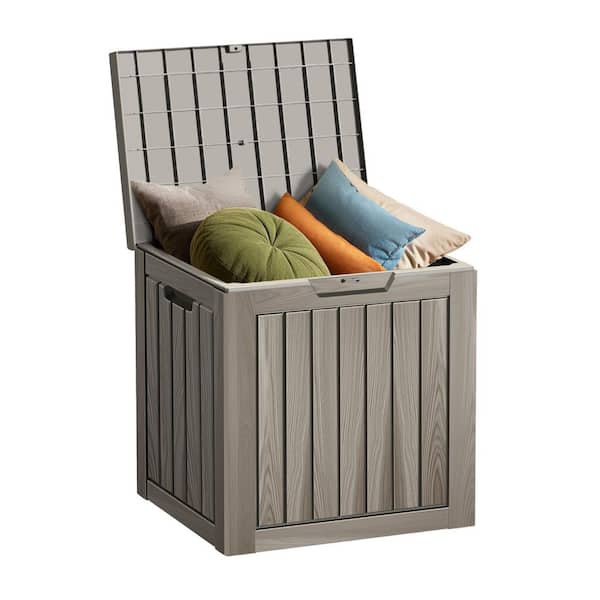 Yardgrace 30 Gal. Gray Outdoor Durable Storage Deck Box
