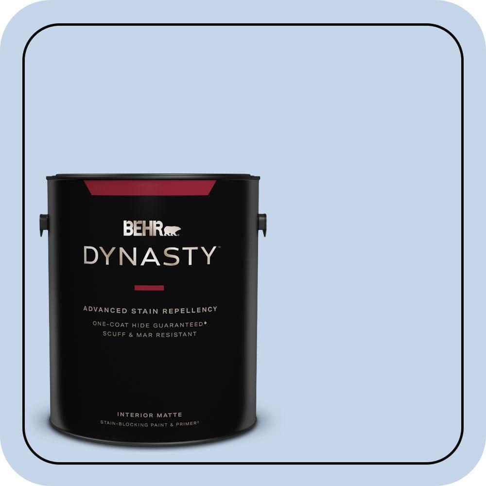1 gal. #580A-3 Rain Song Matte Interior Stain-Blocking Paint & Primer