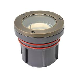 Flat Top Well Light Hardwired Matte Bronze LED in Ground Well Light