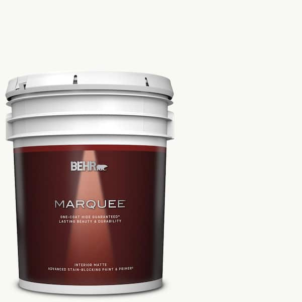 BEHR MARQUEE 5 gal. #PR-W15 Ultra Pure White Matte Interior Paint & Primer