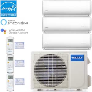 Olympus 36,000 BTU 3-ton 3-Zone 22.5 SEER Ductless Mini-Split AC and Heat Pump with 9K+9K+18K & 3-16ft. Lines -230V