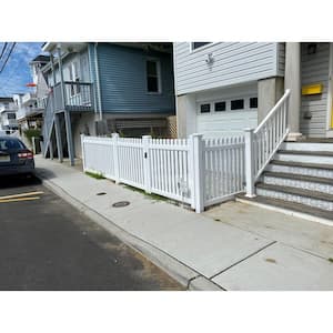 Provincetown 5 ft. W x 5 ft. H White Vinyl Picket Fence Gate Kit Includes Gate Hardware