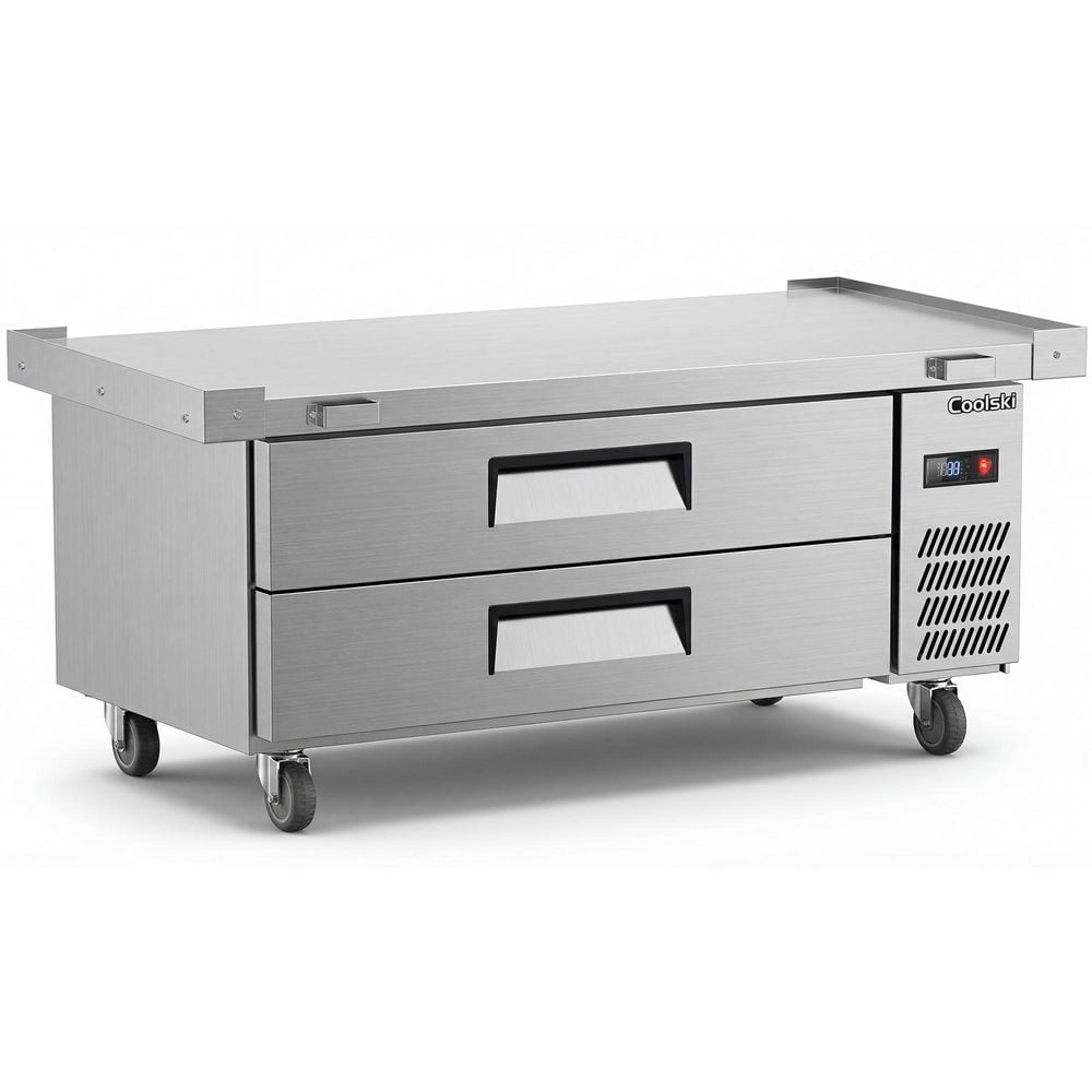60 in. 4.33 cu. ft. Commercial Chef Base Refrigerator with 2 Drawers in Stainless Steel