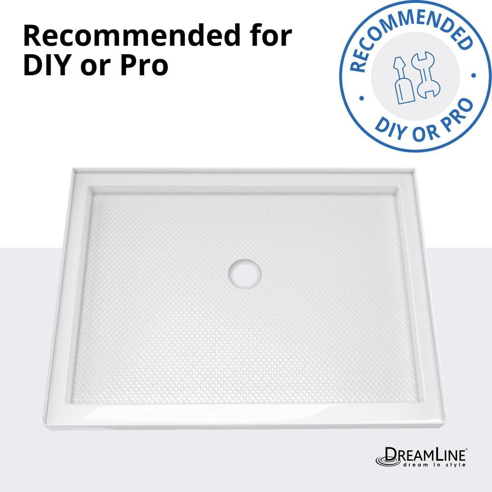 Biscuit Rectangular Acrylic Single Threshold Shower Base