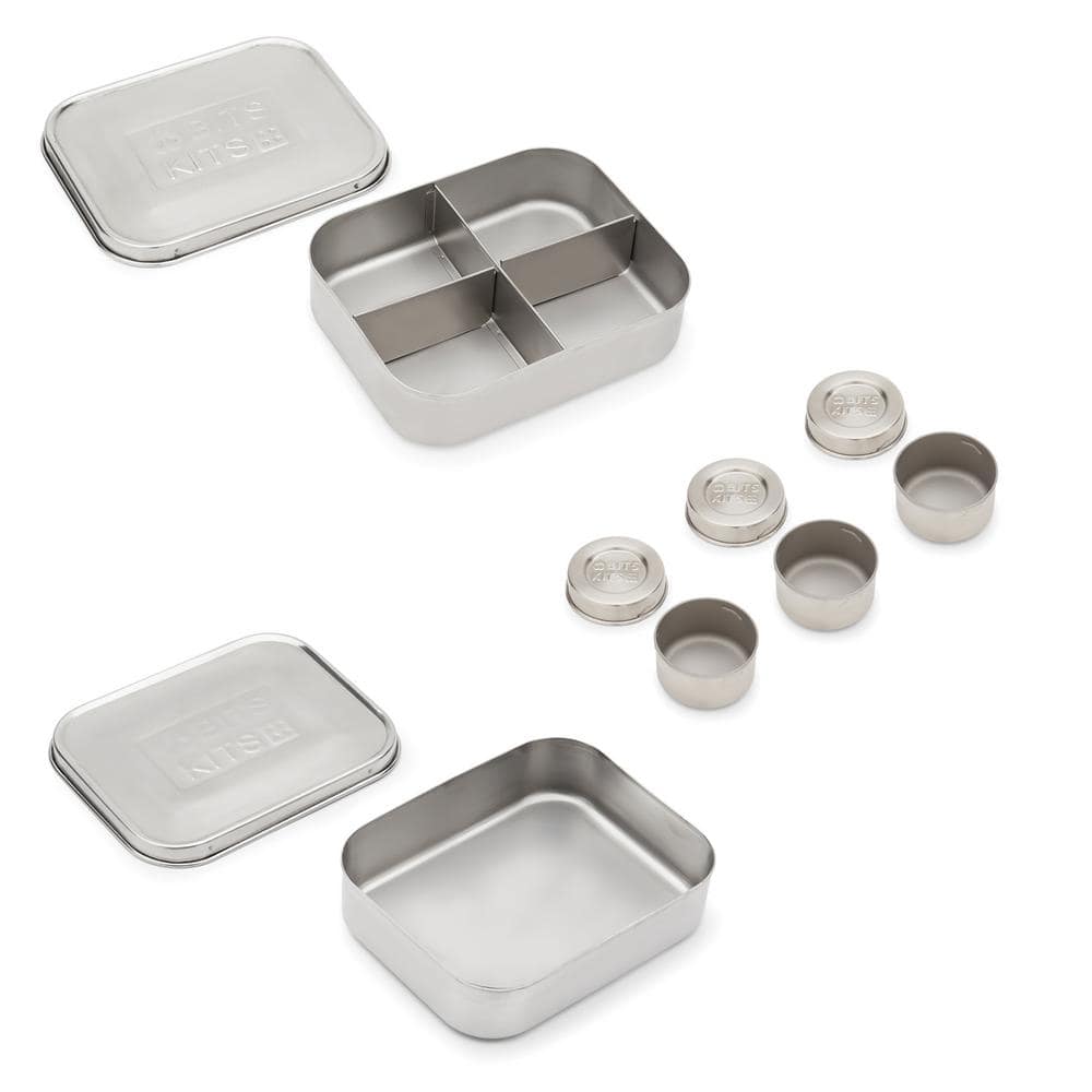 BITS KITS Stainless Steel Bento Box Lunch and Snack Container for Kids and  Adults, 5 Sections 20803 - The Home Depot