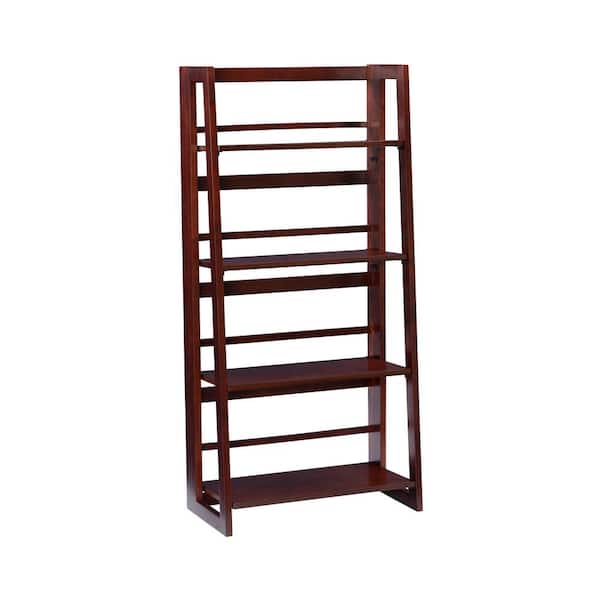 Shelf Folding Accent Bookcase, Collapsible Wooden Bookcase