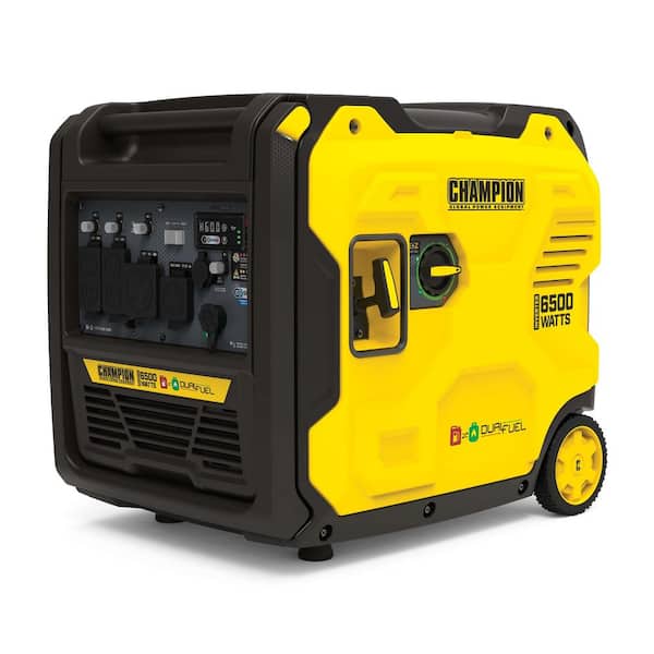 6500-Watt Recoil Start Gasoline and Propane Powered Dual Fuel Inverter Portable Generator w/ CO Shield, Quiet Technology