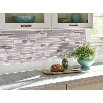 White Wave Interlocking 12 in. x 12 in. x 4 mm Textured Glass Stone Metal Mesh-Mounted Mosaic Tile (20 sq. ft. / case)