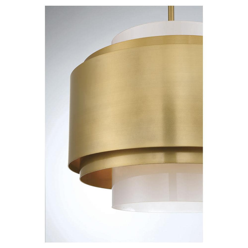 Beacon Burnished Brass 4-Light Drum Pendant