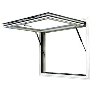 Teza 60 in. x 42 in. White Aluminum Low-E Double-Pane Clear Glass Awning Window with Screen