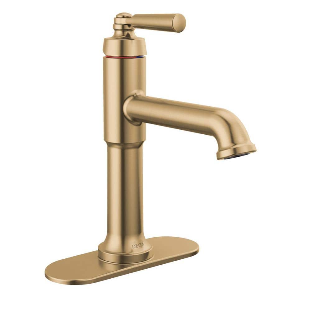 Delta Saylor Gold Single Handle Single Hole Bathroom Faucet in